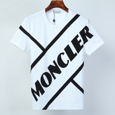 [매장판]Moncler 2020 Mens Logo Crew-neck Short Sleeved Tshirts - 몽클레어 2020 남성 로고 크루넥 반팔티 Moc01804x.Size(m - 3xl).화이트