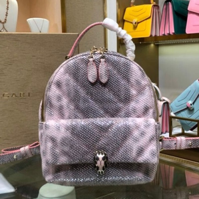 Bvlgari 2020 Serpenti Cabochon Shoulder Bag / Back Pack,22CM - 불가리 2020 세르펜티 카보숑 숄더백 / 백팩,BVLB0246,22cm,핑크