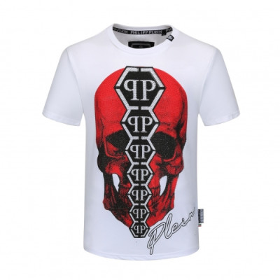 [필립플레인]Philipp-plein 2020 Mens Logo Cotton Short Sleeved Tshirts - 필립플레인 2020 남성 로고 코튼 반팔티 Phi0116x.Size(m - 4xl).화이트