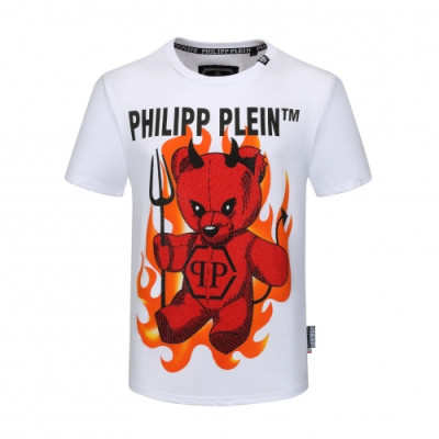 [필립플레인]Philipp-plein 2020 Mens Logo Cotton Short Sleeved Tshirts - 필립플레인 2020 남성 로고 코튼 반팔티 Phi0120x.Size(m - 4xl).화이트