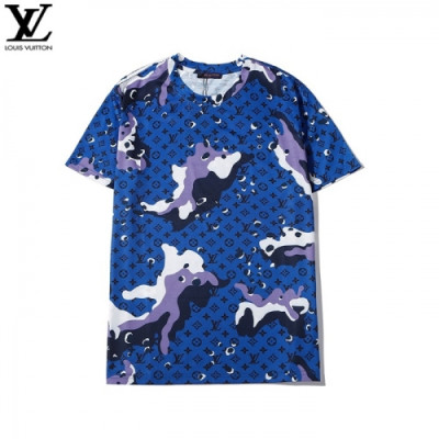 [루이비통]Louis vuitton 2020 Mm/Wm Logo Short Sleeved Tshirts - 루이비통 2020 남/녀 로고 반팔티 Lou02090x.Size(s - 2xl).블루