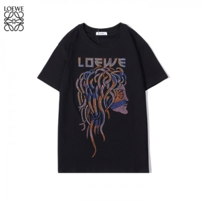 [로에베]Loewe 2020 Mm/Wm Smile Short Sleeved Tshirts - 로에베 2020 남자 스마일 실켓 반팔티 Loe0279x.Size(s - 2xl).블랙