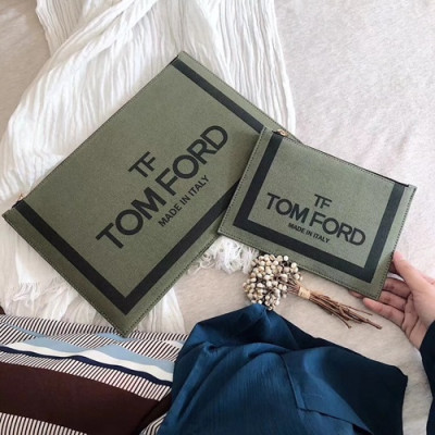 Tom Ford 2020 Denim Clutch Bag,21/34cm - 톰 포드 2020 여성용 데님 클러치백,TFB0025,21/34cm,카키