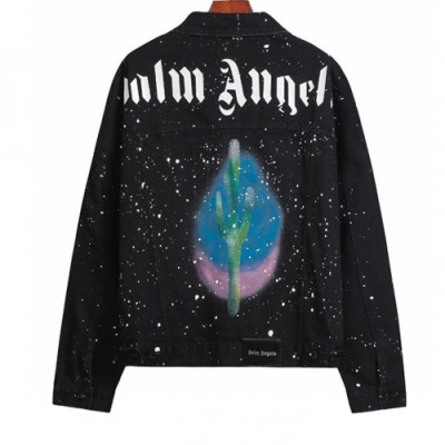 [매장판]Palm Angels 2020 Mens Logo Denim Jackets - 팜 엔젤스 2020 남성 로고 데님 자켓 Palm0175x.Size(s - xl).블랙