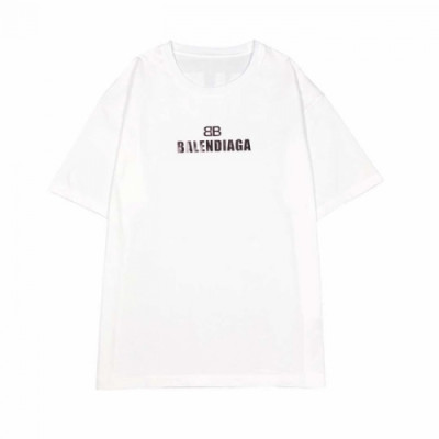 [발렌시아가]Balenciaga 2020 Mm/Wm Logo Cotton Short Sleeved Tshirts - 발렌시아가 2020 남자 로고 오버사이즈 코튼 반팔티 Bal0721x.Size(xs - l).화이트