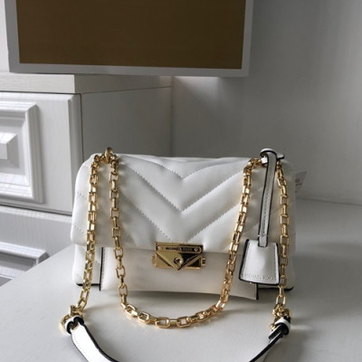 Michael Kors 2020 Leather Shoulder Bag,24cm - 마이클 코어스 2020 레더 숄더백,MKB0323,24cm,화이트