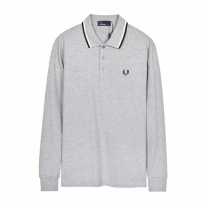 [프레드페리]Fredperry 2020 Mens Cotton Polo Tshirts - 프레드페리 2020 남성 코튼 폴로 긴팔티 Fre0022x.Size(m - 2xl).그레이