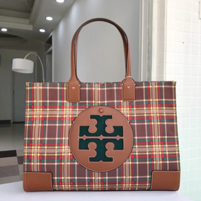 Tory Burch 2020 Nylon Tote Shopper Bag,44cm - 토리버치 2020 나일론 토트 쇼퍼백 TBB0267,44cm,브라운