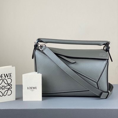 Loewe 2020 Puzzle Small Shoulder Bag, 24CM - 로에베 2020 퍼즐 스몰 숄더백 ,LOEB0433, 24CM,펄그레이