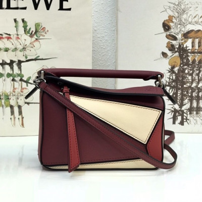 Loewe 2020 Puzzle Mini Shoulder Bag, 18CM - 로에베 2020 퍼즐 미니 숄더백 ,LOEB0436, 18CM, 와인