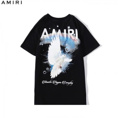 [아미리]Amiri 2020 Mm/Wm Logo Cotton Short Sleeved Tshirts - 아미리 2020 남/녀 로고 코튼 반팔티 Ami0106x.Size(s - 2xl).블랙