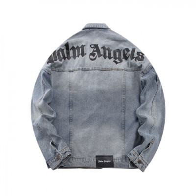 [매장판]Palm Angels 2020 Mens Logo Denim Jackets - 팜 엔젤스 2020 남성 로고 데님 자켓 Palm0190x.Size(m - 2xl).블루