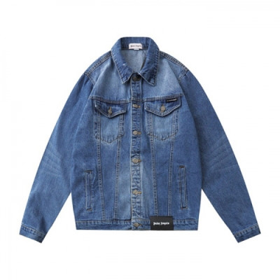 [매장판]Palm Angels 2020 Mens Logo Denim Jackets - 팜 엔젤스 2020 남성 로고 데님 자켓 Palm0191x.Size(m - 2xl).블루