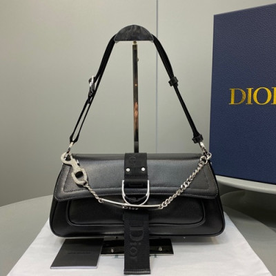 Dior 2020 Leather Shoulder Bag,32.5CM - 디올 2020 레더 여성용 숄더백  DIOB0590,32.5CM,블랙