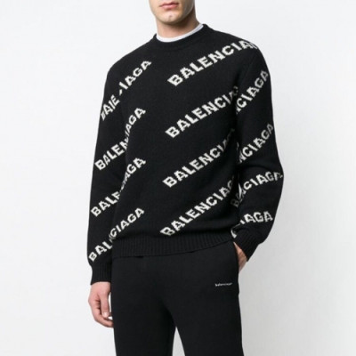 [발렌시아가]Balenciaga 2020 Mm/Wm Logo Crew-neck Sweaters - 발렌시아가 2020 남/녀 로고 크루넥 스웨터 Bal0732x.Size(m - 2xl).블랙