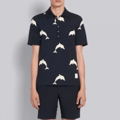 [톰브라운]Thom Browne 2020 Mens Casual Short Sleeved Polo Tshirts - 톰브라운 2020 남성 캐쥬얼 코튼 폴로 반팔티 Tho0941x.Size(s - 2xl).네이비