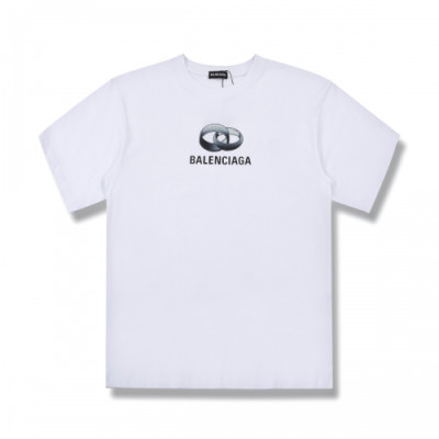 [발렌시아가]Balenciaga 2020 Mm/Wm Logo Cotton Short Sleeved Tshirts - 발렌시아가 2020 남자 로고 오버사이즈 코튼 반팔티 Bal0738x.Size(xs - l).화이트