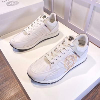 Versace 2020 Mens Leather Sneakers - 베르사체 2020 남성용 레더 스니커즈 VERS0496,Size (240 - 270).화이트