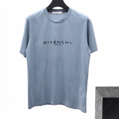 [지방시]Givenchy 2020 Mens Logo Short Sleeved Tshirts - 지방시 2020 남성 로고 코튼 반팔티 Giv0442x.Size(xs - l).블루