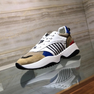 Dsquared2 2020 Mens Leather Running Shoes - 디스퀘어드 2020 남성용 레더 런닝슈즈 DSQS0010,Size (240 - 270).화이트