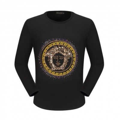 Versace 2020 Mens Medusa Crew-neck Silket Tshirts - 베르사체 2020 남성 메두사 크루넥 실켓 긴팔티 Ver0689x.Size(m - 3xl).화이트