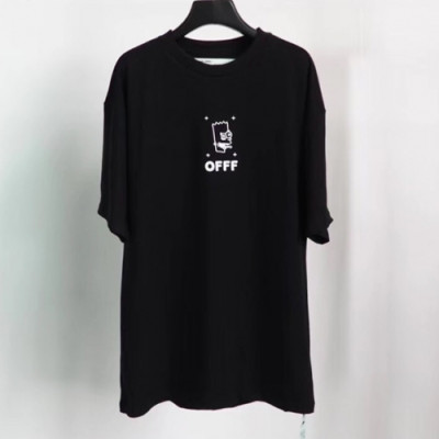 [오프화이트]Off-white 2020 Mm/Wm Printing Logo Crew - neck Cotton Short Sleeved Tshirts - 오프화이트 2020 남/녀 프린팅 로고 코튼 반팔티 Off0541x.Size(s - xl).블랙