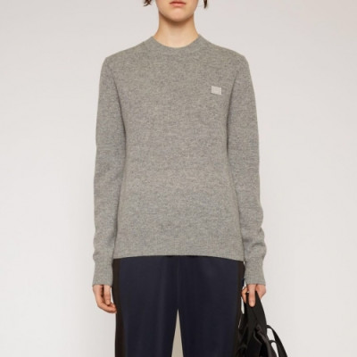 [아크네]Acne 2020 Womens Patch Point Wool Sweater - 아크네 2020 여자 패치 포인트 울 스웨터 Acn0094x.Size(s - l).그레이