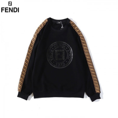 [펜디]Fendi 2020 Mens Logo Crew-neck Cotton Tshirts - 펜디 2020 남성 몬스터 크루넥 코튼 긴팔티 Fen0808x.Size(m - 2xl).블랙