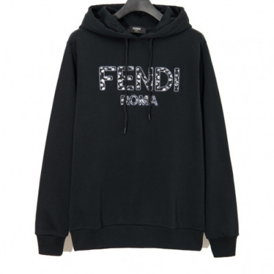 Fendi 2020 Mens Logo Casual Cotton Hoodie - 펜디 2020 남성 로고 캐쥬얼 코튼 후디 Fen0809x.Size(xs - l).블랙