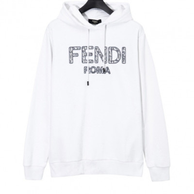 Fendi 2020 Mens Logo Casual Cotton Hoodie - 펜디 2020 남성 로고 캐쥬얼 코튼 후디 Fen0810x.Size(xs - l).화이트