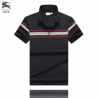 [버버리]Burberry 2020 Mens Logo Cotton Short Sleeved Polo Tshirts - 버버리 2020 남성 로고 코튼 폴로 반팔티 Bur02993x.Size(m - 3xl).블랙