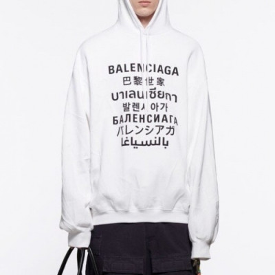 [발렌시아가]Balenciaga 2020 Mm/Wm Logo Cotton Oversize Hoodie - 발렌시아가 2020 남/녀 로고 코튼 오버사이즈 후디 Bal0771x.Size(xs - m).화이트