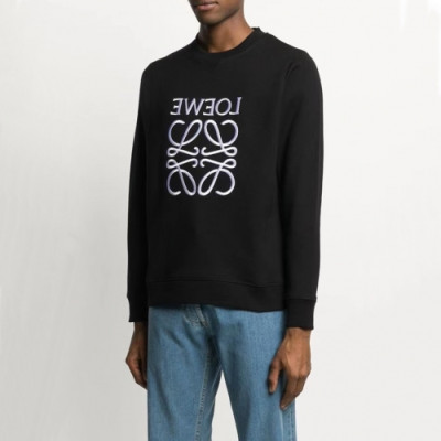 [로에베]Loewe 2020 Mens Logo Crew-neck Cotton Tshirts - 로에베 2020 남성 로고 크루넥 코튼 긴팔티 Loe0302x.Size(xs - l).블랙