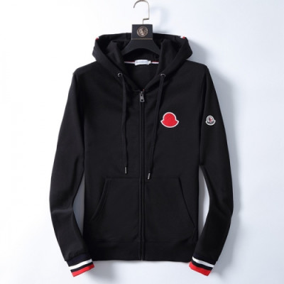 [몽클레어]Moncler 2020 Mens Logo Casual Cotton Hoodie - 몽클레어 2020 남성 로고 캐쥬얼 코튼 후디 Moc01862x.Size(m - 3xl).블랙