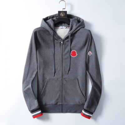 [몽클레어]Moncler 2020 Mens Logo Casual Cotton Hoodie - 몽클레어 2020 남성 로고 캐쥬얼 코튼 후디 Moc01863x.Size(m - 3xl).그레이