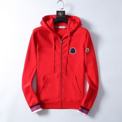 [몽클레어]Moncler 2020 Mens Logo Casual Cotton Hoodie - 몽클레어 2020 남성 로고 캐쥬얼 코튼 후디 Moc01864x.Size(m - 3xl).레드