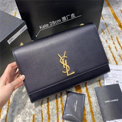 [입생로랑] Saint Laurent Women Custom Kate Shoulder Bag 28.5cm - 입생로랑 커스텀급 케이트 숄더백 SLB0582, 28.5cm, 블랙