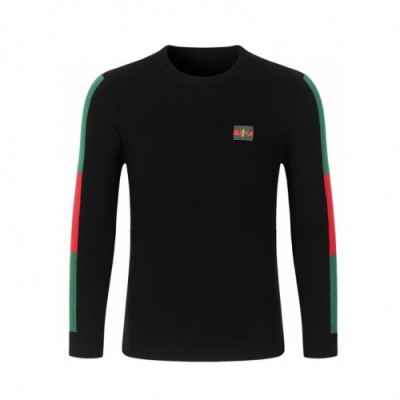 [구찌]Gucci 2020 Mens Logo Crew-neck Wool Sweaters - 구찌 2020 남성 로고 코튼 크루넥 울 스웨터 Guc03091x.Size(l - 4xl).블랙