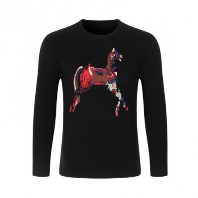 [에르메스]Hermes 2020 Mens Crew-neck Wool Sweater - 에르메스 2020 남성 크루넥 울 스웨터 Her0526x.Size(l - 3xl).블랙