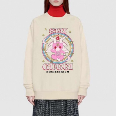 [구찌]Gucci 2020 Womens Logo Crew-neck Cotton Tshirts - 구찌 2020 여성 로고 코튼 크루넥 코튼 긴팔티 Guc03100x.Size(s - l).아이보리