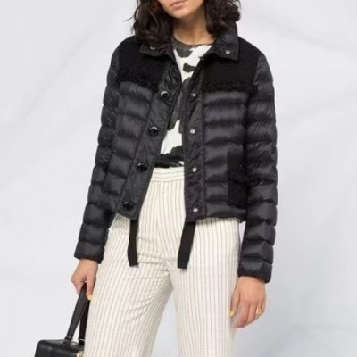 [몽클레어]Moncler 2020 Womens Patch Logo Modern Goose Down Padding - 몽클레어 2020 여성 패치 로고 모던 구스다운 패딩 Moc01902x.Size(s - l).블랙