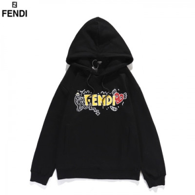 Fendi 2020 Mens Logo Casual Cotton Hoodie - 펜디 2020 남성 로고 캐쥬얼 코튼 후디 Fen0840x.Size(m - 2xl).블랙