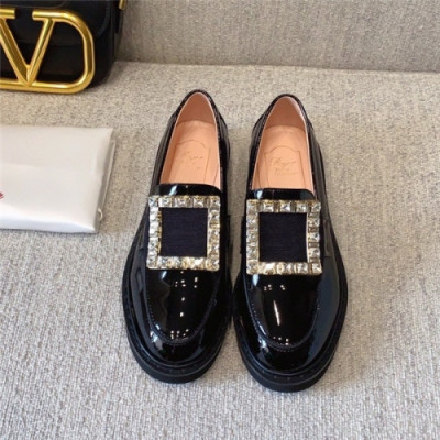 Rogger Vivier 2020 Women's   Middle Heel Leather Loafer - 로저비비에 2020 여성용 미드힐 레더 로퍼, RVS0141, Size(225-255), 블랙