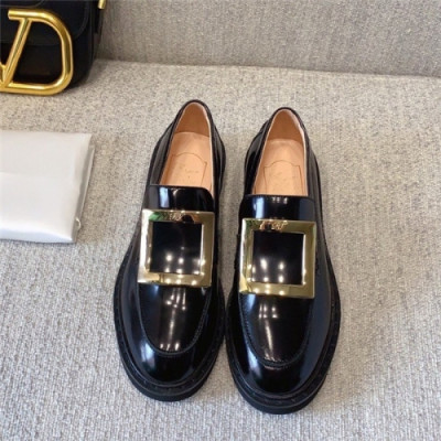 Rogger Vivier 2020 Women's   Middle Heel Leather Loafer - 로저비비에 2020 여성용 미드힐 레더 로퍼, RVS0143, Size(225-255), 블랙