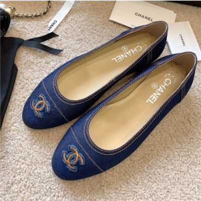 Chanel 2020 Women's Denim Flat - 샤넬 2020 여성용 데님 플렛 CHAS0460,Size(225-255).네이비