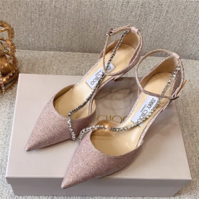 Jimmy Choo 2020 Leather Middle Heel shoes - 지미츄 2020 레더 미드힐 슈즈, JIMS0085.Size(225 - 255).로즈골드