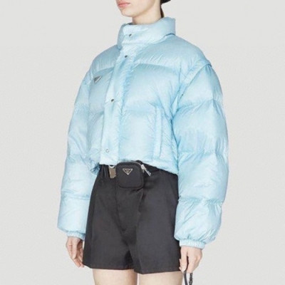 [프라다]Prada 2020 Womens Logo Casual Down Jackets - 프라다 2020  여성 로고 캐쥬얼 다운 자켓 Pra01158x.Size(s - l).블루