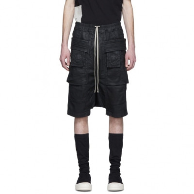 [릭오웬스]Rick Owens 2020 Mens Logo Casual Half Pants - 릭오웬스 2020 남성 로고 캐쥬얼 반바지 Ric0056x.Size(s - l).블랙