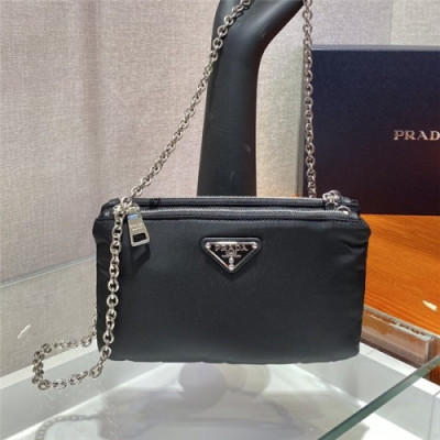 [프라다]Prada 2021 Women's Nylon Tote Shoulder Bag 20cm - 프라다 2021 여성용 나일론 토트 숄더백 20cm, PRAB0149, 블랙