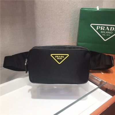 [프라다]Prada Men's Nylon Hip Sack 21cm - 프라다 남성용 네일론 힙색 21cm, PRAB0152, 블랙